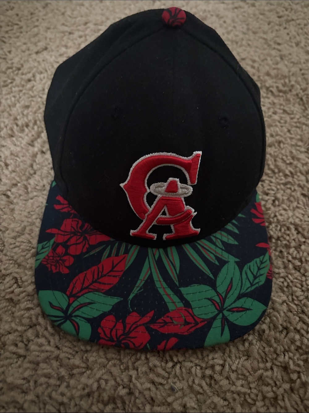 New era California angels cooperstown collection 9FIFTY SnapBack floral brim hat
